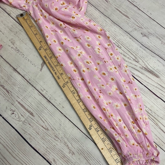 Small NWT Billabong Pink Wrap Dress with Long Bishop‎ Sleeves - Picture 14 of 16